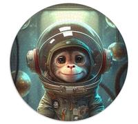 Rompecabezas de 1000 Piezas para Adultos: Astronauta, Mono Espacial, simio Rompecabezas desafiantes para la Mente, Noche de Juegos en Familia (67,5x67,5cm)