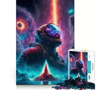 Rompecabezas de 1000 Piezas para Adultos Astronauta,Mundos Místicos,Bordes Limpios,Juego de Diversión Cognitiva,Juego Lento,Divertido,Festivo,Regalo de Ocio (50x75cm)