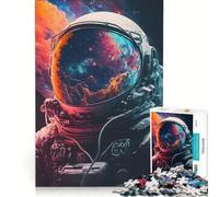 Rompecabezas de 1000 Piezas para Adultos: Astronauta Nos observa, Juego Imposible, interacción Entre Padres e Hijos, Ideal para cumpleaños y Navidad 50x75cm