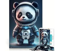 Rompecabezas de 1000 Piezas para Adultos Astronauta,Oso Panda,Bordes Finos,Juego Divertido para Pensar,Juego Relajante,Regalo de Cumpleaños para Aficionados (38x52cm)