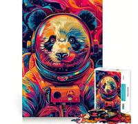 Rompecabezas de 1000 Piezas para Adultos Astronauta,Panda,Espacio,Corte preciso,Decoración,Juguete cognitivo,Tiempo Libre,Regalo de cumpleaños (50x75cm)