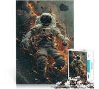 Rompecabezas de 1000 Piezas para Adultos “Astronauta Páramo Cósmico” Hecho de Papel，para Mayores de 14 años Juegos Divertidos cumpleaños y Navidad。tamaño：38x52cm/14.96x20.47pulgada