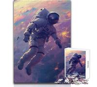 Rompecabezas de 1000 Piezas para Adultos, Astronauta perdido en el Espacio, Disfruta de un Ocio Suave, relajación, Ajuste Estable, Corte preciso, tamaño del Juguete: 50x75cm