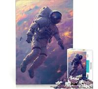 Rompecabezas de 1000 Piezas para Adultos: Astronauta perdido en el Espacio, Juguete Educativo, Ideal para Relajarse y estimular la Mente, Perfecto como Regalo 38x26cm