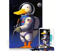 Rompecabezas de 1000 Piezas para Adultos Astronauta,Soldado,Pato,Corte Premium,Juego,Actividad Mental Inteligente,Paz,Diversión,Cumpleaños,Arte,Juego (38x26cm)