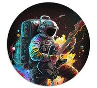 Rompecabezas de 1000 Piezas para Adultos, Astronauta Tocando la Guitarra Juego Interactivo Familiar, decoración del hogar, Rompecabezas de 1000 Piezas (67,5x67,5cm)
