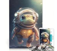 Rompecabezas de 1000 Piezas para Adultos: Astronauta, Tortuga Espacial, Juegos Familiares, Carrera de Velocidad, Ideal para Decoración de Escritorio, 38x26cm
