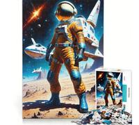 Rompecabezas de 1000 Piezas para Adultos: Astronauta Universo, Juguete Educativo, interacción Entre Padres e Hijos, Toda la Familia, 38x26cm