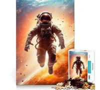 Rompecabezas de 1000 Piezas para Adultos Astronauta,Viaje Espacial,Decoración de Corte Preciso,Juguete Estimulante Cognitivo,Tiempo Libre,Regalo de Cumpleaños Artístico (50x75cm)