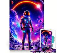 Rompecabezas de 1000 Piezas para Adultos Astronauta,Viajero Espacial,Arte de Corte preciso,Juego de ingenio,Diversión en el Tiempo Libre,Regalo de cumpleaños (38x26cm)