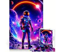 Rompecabezas de 1000 Piezas para Adultos: Astronauta Viajero EspacialEntrenamiento de memoriaDistracción relajanteBordes precisosRegalo Festivo (50x75cm)