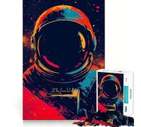 Rompecabezas de 1000 Piezas para Adultos Astronautas en la Luna,Ascenso,Bordes Limpios,Juego de Diversión Cognitiva,Juego Lento,Divertido,Festivo,Regalo de Ocio (38x26cm)