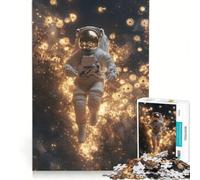 Rompecabezas de 1000 Piezas para Adultos: Astronautas flotando, Juegos Divertidos para ejercitar la Mente y Las Manos, Toda la Familia 38x26cm
