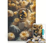 Rompecabezas de 1000 Piezas para Adultos: Astronautas flotando, Juegos relajantes, Actividades Divertidas en casa, para Fortalecer el Amor en Pareja 38x52cm