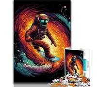 Rompecabezas de 1000 Piezas para Adultos, astronautas surfistas, Juego desafiante para Todos, para Mujeres, Regalos para Hombres (tamaño 75x50cm)
