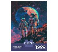 Rompecabezas De 1000 Piezas para Adultos Astronauts on Another Planet Rompecabezas para Adultos Juegos Divertidos Decoración De Pared Cumpleaños Y Navidad 52x38cm/1000pcs