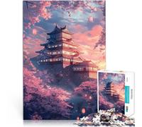 Rompecabezas de 1000 Piezas para Adultos Atardecer en el Castillo de Himeji 2 Montaje de Patrones Juego de desafío único 75x50cm