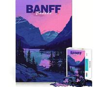 Rompecabezas de 1000 Piezas para Adultos Atardecer en el Parque Nacional Banff,Arte de Corte preciso,Juguete Creativo para desarrollar la Creatividad,Juego para el Tiempo Libre,Regalo Relajante