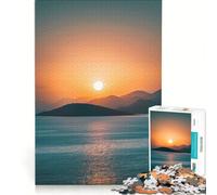 Rompecabezas de 1000 Piezas para Adultos Atardecer Serenidad y Mares Juego práctico para divertirse en Familia cumpleaños y Navidad 38x52cm