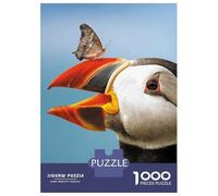 Rompecabezas De 1000 Piezas para Adultos Atlantic Puffin Butterfly Rompecabezas Práctico Juego Decoración del Hogar Cumpleaños Y Navidad 52x38cm/1000pcs