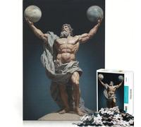 Rompecabezas de 1000 Piezas para Adultos: Atlas sosteniendo Dos Planetas, Juego Imposible, para divertirse en Familia, cumpleaños y Navidad, 50x75cm