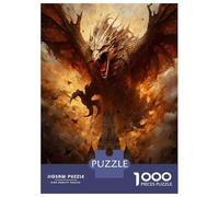 Rompecabezas De 1000 Piezas para Adultos Attack of The Fire Dragon Rompecabezas para Adultos Juegos Relajantes Regalo De Cumpleaños Regalos Y Cumpleaños Únicos 52x38cm/1000pcs