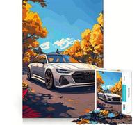 Rompecabezas de 1000 Piezas para Adultos Audi RS Sunny Nature Art Flawless Fit Art Desafío Mental Diversión Tiempo de Descanso Juego Regalo de cumpleaños para la Mente (38x52cm)