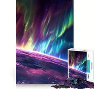 Rompecabezas de 1000 Piezas para Adultos Aurora Beyond Flawless Fit Art Brain Challenge Fun Rest Time Play Birthday Mind Gift (38x26cm)