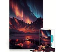 Rompecabezas de 1000 Piezas para Adultos Aurora Boreal Flawless Fit Art Brain Challenge Fun Rest Time Play Birthday Mind Gift (38x52cm)