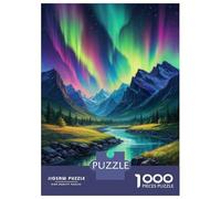 Rompecabezas De 1000 Piezas para Adultos Aurora Borealis Landscape-3 Rompecabezas para Adultos Juegos Familiares Pero Divertidos Y Humorísticos Regalo De Cumpleaños, Regalos, 52x38cm/1000pcs