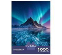 Rompecabezas De 1000 Piezas para Adultos Aurora Borealis Over Frozen Lake Rompecabezas para Adultos Juegos Familiares Decoración Desafiante De Completar 52x38cm/1000pcs
