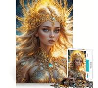 Rompecabezas de 1000 Piezas para Adultos Aurora Diosa Cósmica Flawless Fit Arte Desafío Mental Diversión Tiempo de Descanso Juego Regalo de Cumpleaños Mental (38x26cm)