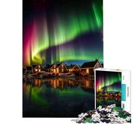 Rompecabezas de 1000 Piezas para Adultos Auroras boreales Juego Educativo Juguetes didácticos cumpleaños Decoración Ideal (Tamaño 38x26cm)