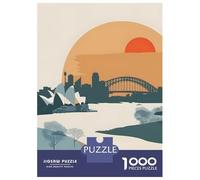 Rompecabezas De 1000 Piezas para Adultos Australia Sydney City Rompecabezas para Adultos Juego Familiar Mejora La Memoria Regalos Y Cumpleaños Únicos 38x26cm/1000pcs