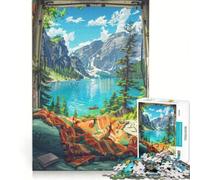Rompecabezas de 1000 Piezas para Adultos: Autocaravana con Vista al Lago, Estilo Anime Juguete antiestrés Un Reto difícil Toda la Familia 38x26cm
