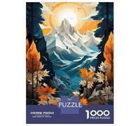 Rompecabezas De 1000 Piezas para Adultos Autumn Forest Mountain Scene Rompecabezas para Adultos Análisis Práctico del Juego Y Lógica Interacción Entre Padres E Hijos 38x26cm/1000pcs