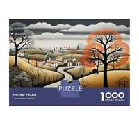 Rompecabezas De 1000 Piezas para Adultos Autumn Landscape with Trees Rompecabezas Juegos Familiares Difícil Difícil Cumpleaños Y Navidad 70x50cm/1000pcs