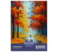 Rompecabezas De 1000 Piezas para Adultos Autumn Lovers Rompecabezas para Adultos Juguetes Antiestrés Carrera De Velocidad Manual Interacción Entre Padres E Hijos 52x38cm/1000pcs