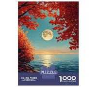 Rompecabezas De 1000 Piezas para Adultos Autumn Moon Over Water Rompecabezas para Adultos Juguete Decoración De Pared Regalos para Mujeres Desafiante De Completar 70x50cm/1000pcs