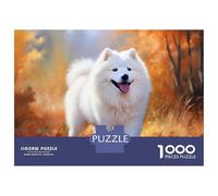 Rompecabezas De 1000 Piezas para Adultos Autumn Samoyed Rompecabezas Juego De Ingenio Carrera De Velocidad De Manos Interacción Entre Padres E Hijos 70x50cm/1000pcs