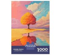 Rompecabezas De 1000 Piezas para Adultos Autumn Tree Reflection Rompecabezas para Adultos Juegos Familiares para La Diversión Familiar Regalo De Cumpleaños, Regalos, 38x26cm/1000pcs