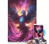Rompecabezas de 1000 Piezas para Adultos Ave Fénix Mística Juegos Educativos Análisis y Lógica Regalos para Mujeres 38x52cm