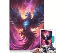 Rompecabezas de 1000 Piezas para Adultos Ave Fénix Mística Juegos Educativos Análisis y Lógica Regalos para Mujeres 38x26cm