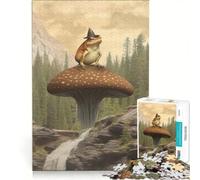 Rompecabezas de 1000 Piezas para Adultos Aventurero de la Rana Champiñón Juegos Educativos Difíciles y Retos Juego de Reto Único 50x75cm