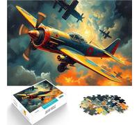 Rompecabezas de 1000 Piezas para Adultos Avión de Combate Antiguo Juegos educativos Juguetes de Bricolaje Ideas de Regalos 75x50cm