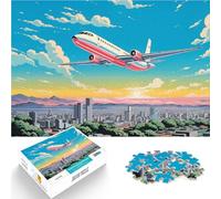 Rompecabezas de 1000 Piezas para Adultos Avión en el Cielo de Japón Desafío difícil para aliviar el estrés Una Obra de Arte 38x26cm