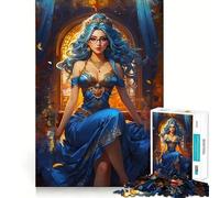 Rompecabezas de 1000 Piezas para Adultos Azure Reverie Arte de Corte preciso Juego de ingenio Juego de Ocio Diversión Cumpleaños Arte Juego (50x75cm)
