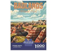 Rompecabezas De 1000 Piezas para Adultos Badlands National Park Rompecabezas para Adultos Juego Práctico Ensamblaje De Patrones Difícil Y Desafiante 70x50cm/1000pcs
