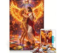 Rompecabezas de 1000 Piezas para Adultos: Bailando Disco con Jesús, Juguetes Antiestrés, Un Reto Exigente, Colección de Artistas, Bellas Artes 38x52cm