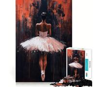 Rompecabezas de 1000 Piezas para Adultos Bailarina de Ballet en Rojo,diseño Impecable,Arte,desafío Mental,diversión,Tiempo de Descanso,Juego,Regalo de cumpleaños para la Mente (38x52cm)